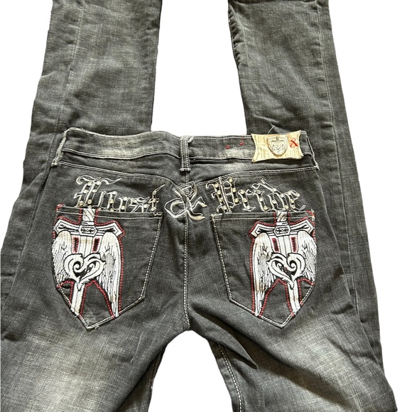 Pepe jeans black wash with embroidered pockets size 27 - Picture 7 of 11